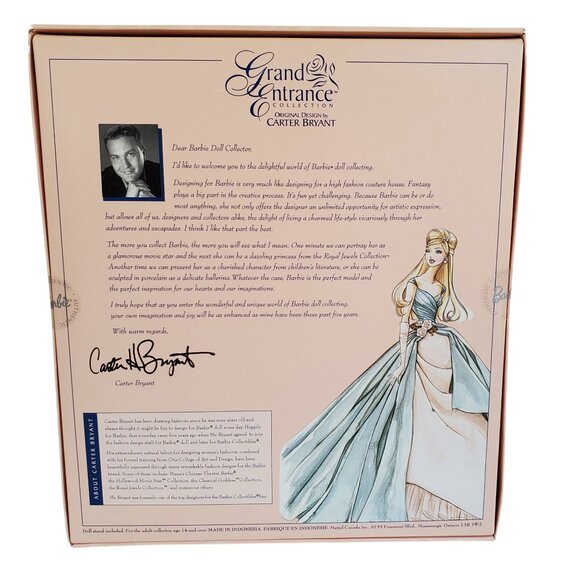 Mattel Barbie Doll 2000 Carter Bryant Grand Entrance 28533 Collector Sealed COA - Picture 3 of 6